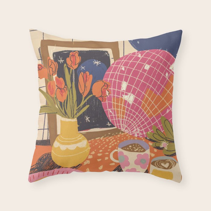 Disco night Throw Pillow Gallery Image 6