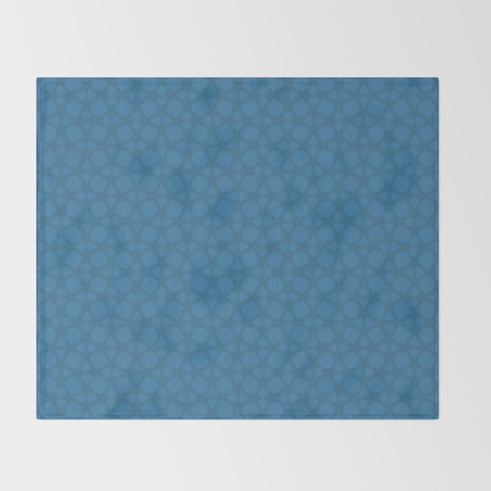 Celestial Blue Rippling Wave Pattern Throw Blanket Gallery Image 2