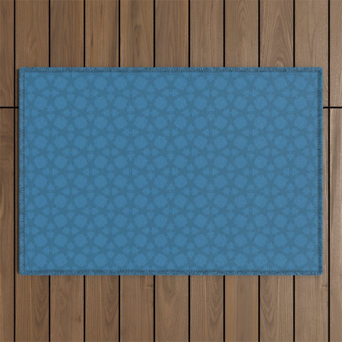Celestial Blue Rippling Wave Pattern Outdoor Rug Gallery Image 1