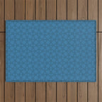 Celestial Blue Rippling Wave Pattern Outdoor Rug Gallery Image 1