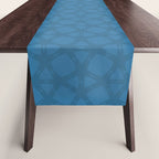 Celestial Blue Rippling Wave Pattern Table Runner Gallery Image 1