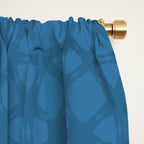 Celestial Blue Rippling Wave Pattern Window Curtain Gallery Image 2