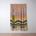 Stylized Palm Tree Window Curtain Gallery Image 3