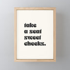 take a seat sweet cheeks. Mini Art Print Gallery Image 1