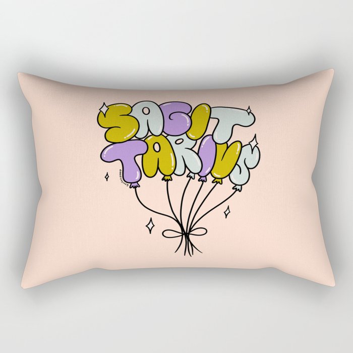 Sagittarius Balloons Rectangular Pillow Gallery Image 1