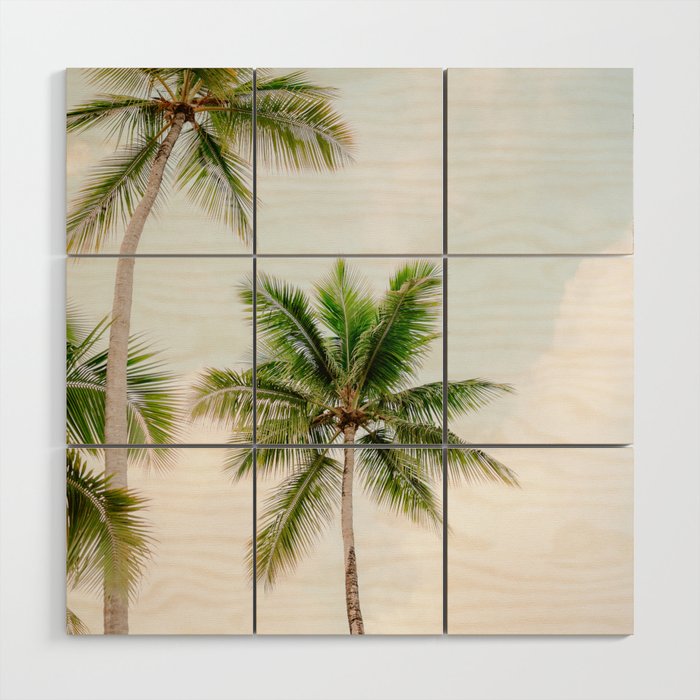 For the love of palm trees | Dominican Republic travel photography print | Summer time Wood Wall Art Gallery Image 1