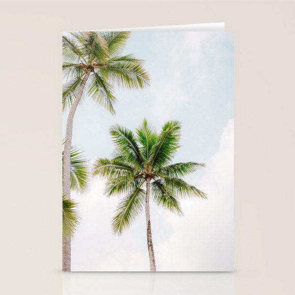 For the love of palm trees | Dominican Republic travel photography print | Summer time Stationery Card Gallery Image 1