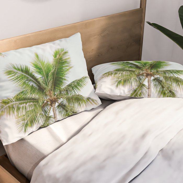 For the love of palm trees | Dominican Republic travel photography print | Summer time Pillow Sham Gallery Image 2