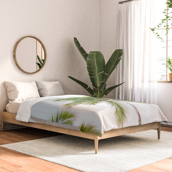 For the love of palm trees | Dominican Republic travel photography print | Summer time Comforter Gallery Image 2
