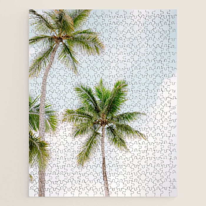 For the love of palm trees | Dominican Republic travel photography print | Summer time Jigsaw Puzzle Gallery Image 1