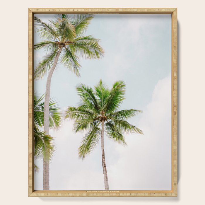 For the love of palm trees | Dominican Republic travel photography print | Summer time Serving Tray Gallery Image 1