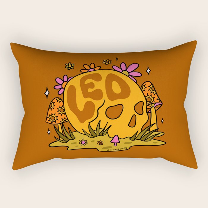 Leo Skull Rectangular Pillow Gallery Image 1