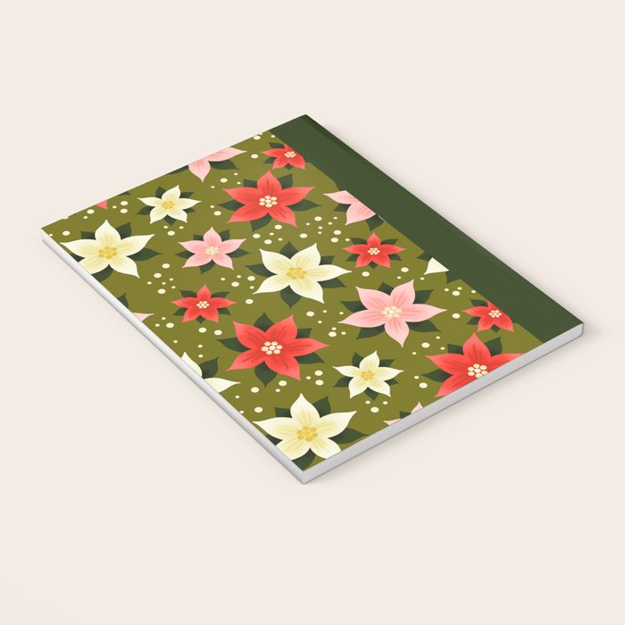 Poinsettia Pattern Notebook Gallery Image 3
