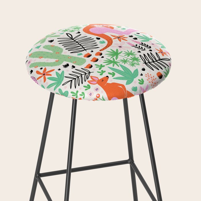 Kangaroo Cute Australian Animal Pattern Stool Gallery Image 2