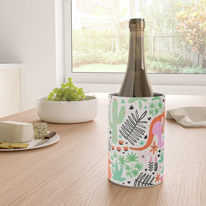 Kangaroo Cute Australian Animal Pattern Wine Chiller Gallery Image 4