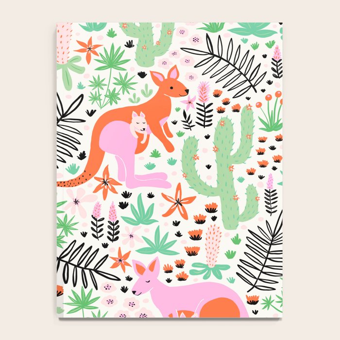 Kangaroo Cute Australian Animal Pattern Notebook Gallery Image 4