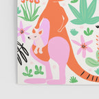 Kangaroo Cute Australian Animal Pattern Poster Gallery Image 3