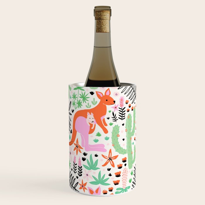 Kangaroo Cute Australian Animal Pattern Wine Chiller Gallery Image 3
