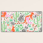 Kangaroo Cute Australian Animal Pattern Desk Mat Gallery Image 3