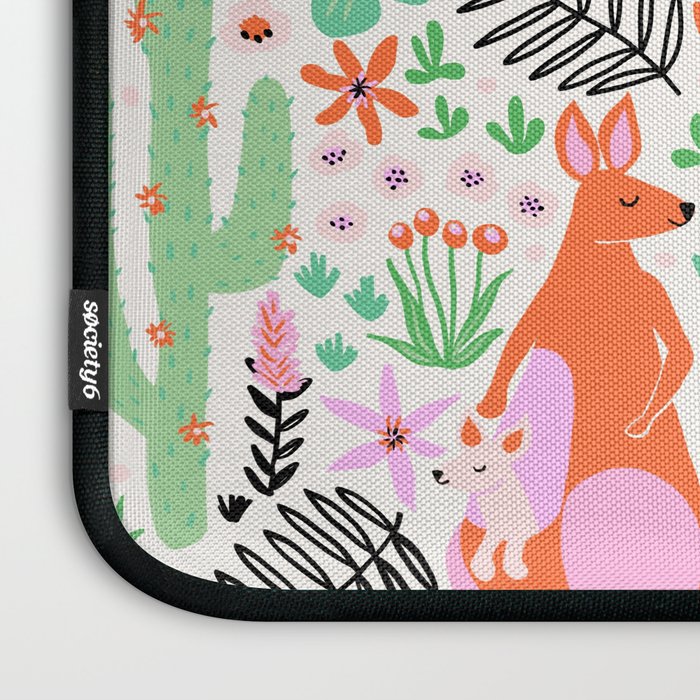 Kangaroo Cute Australian Animal Pattern Laptop Sleeve Gallery Image 3