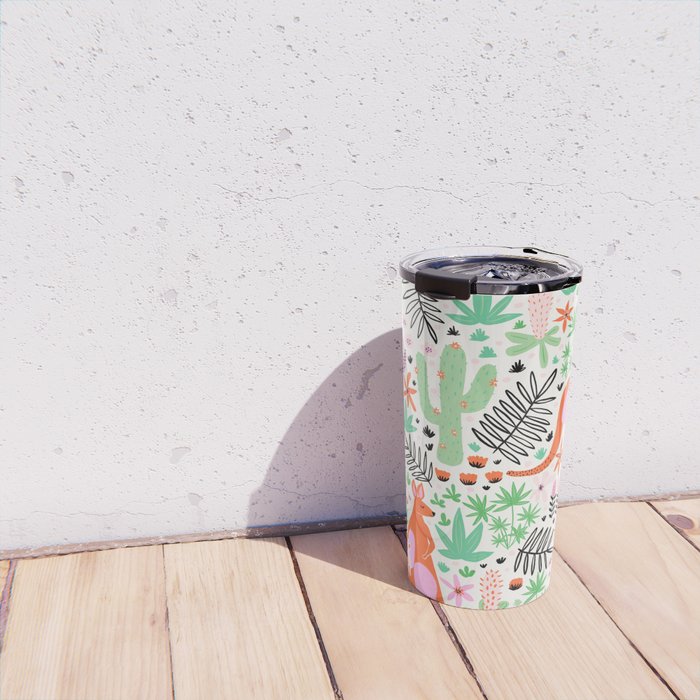 Kangaroo Cute Australian Animal Pattern Travel Mug Gallery Image 4
