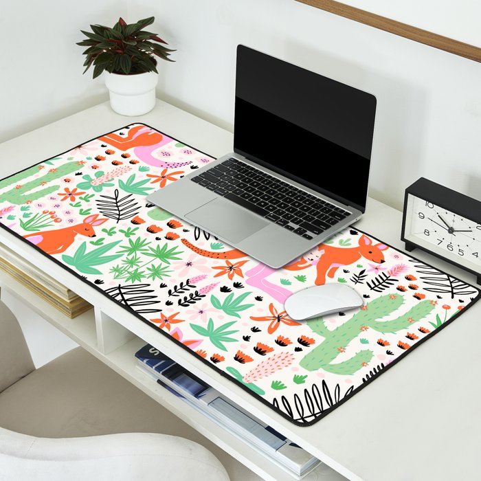 Kangaroo Cute Australian Animal Pattern Desk Mat Gallery Image 2