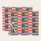 Mod Color Blocked Flower Pattern Placemat Gallery Image 1