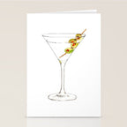 Cocktails. Martini. Watercolor Painting. Stationery Card Gallery Image 2