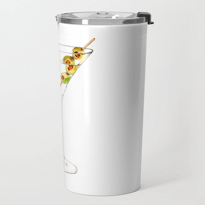 Cocktails. Martini. Watercolor Painting. Travel Mug Gallery Image 2
