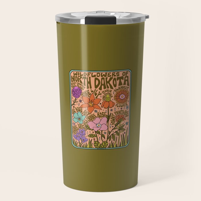 North Dakota Wildflowers Travel Mug Gallery Image 1