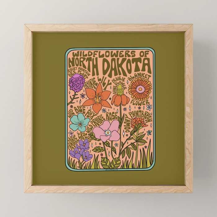 North Dakota Wildflowers Mini Art Print Gallery Image 1