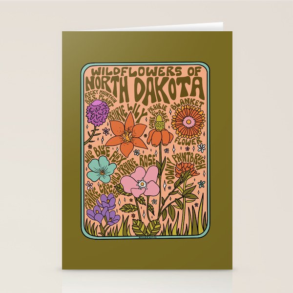 North Dakota Wildflowers Stationery Card Gallery Image 2