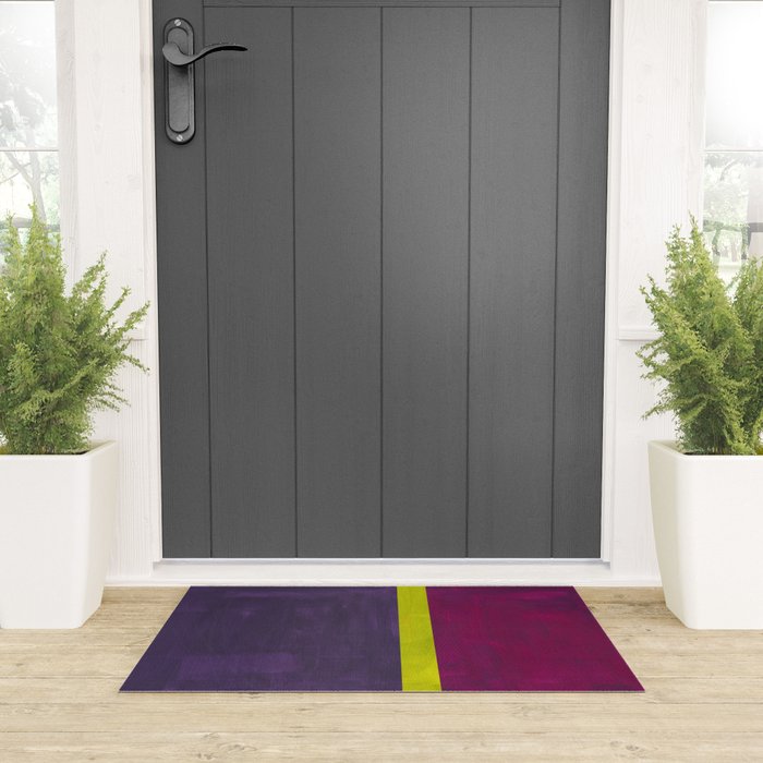 Lime Mauve  Welcome Mat Gallery Image 3