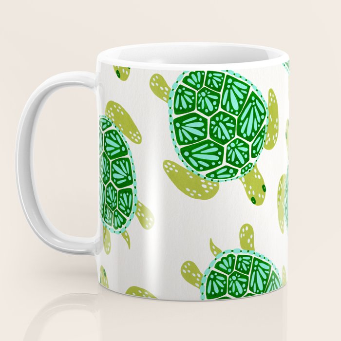 Sea Turtle - Green Palette Coffee Mug Gallery Image 3