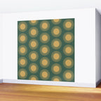 Boho Summer Sun Pattern X Kelly Green and Yellow Wall Mural Gallery Image 2