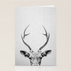 Deer - Black & White Stationery Card Gallery Image 2