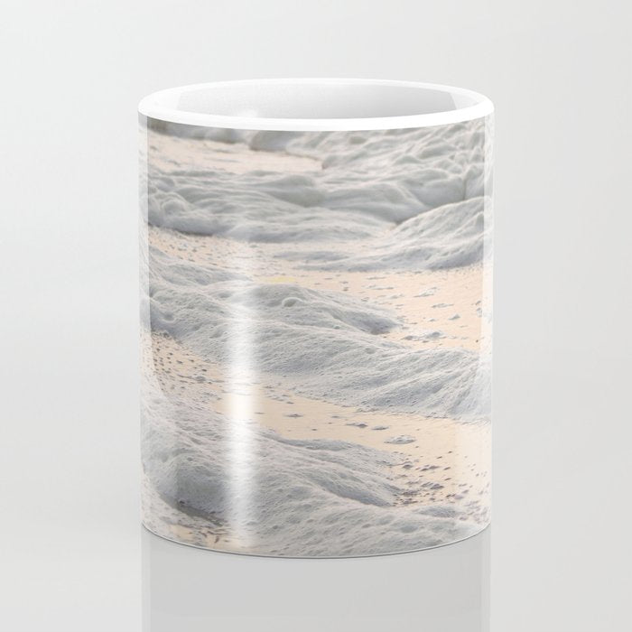 Pastel Tones Ocean In Holland Photo | Dutch Coast Seafoam And Waves Art Print | Travel Photography Coffee Mug Gallery Image 4