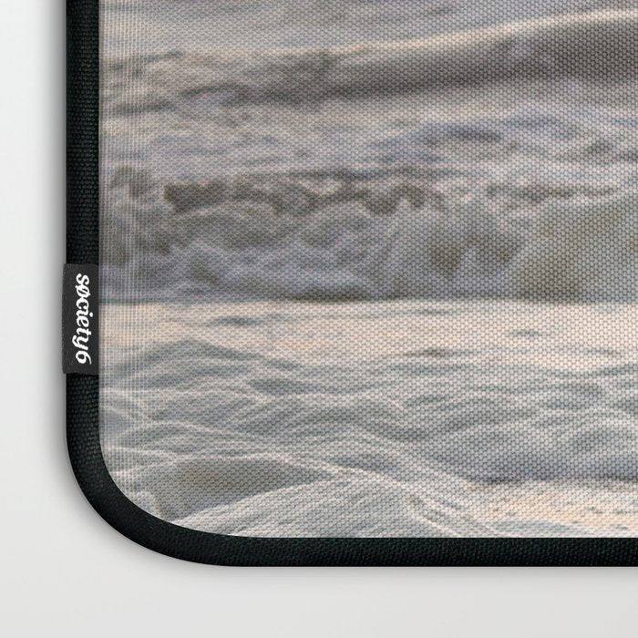 Pastel Tones Ocean In Holland Photo | Dutch Coast Seafoam And Waves Art Print | Travel Photography Laptop Sleeve Gallery Image 3