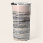 Pastel Tones Ocean In Holland Photo | Dutch Coast Seafoam And Waves Art Print | Travel Photography Travel Mug Gallery Image 3