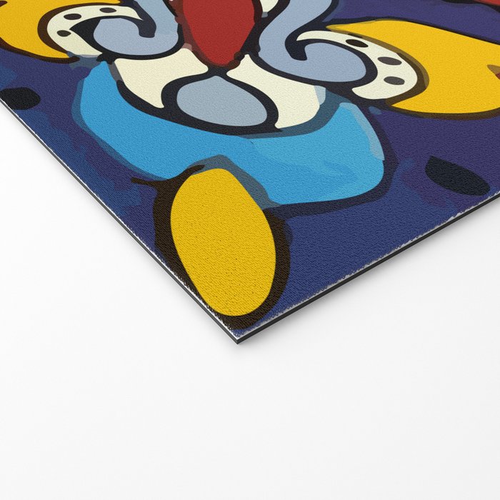 Abstract blue cruz mexican modern talavera tile wall Welcome Mat Gallery Image 2