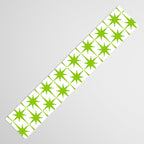 Lime Green Mid Century Modern Atomic Age Starburst Pattern Table Runner Gallery Image 3