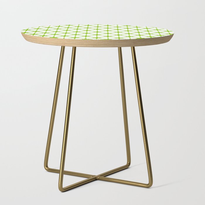 Lime Green Mid Century Modern Atomic Age Starburst Pattern Side Table Gallery Image 1