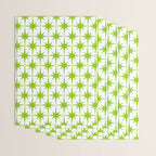 Lime Green Mid Century Modern Atomic Age Starburst Pattern Wrapping Paper Gallery Image 3