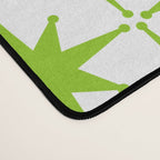 Lime Green Mid Century Modern Atomic Age Starburst Pattern Desk Mat Gallery Image 4