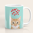 Mackenzie - Orange Tabby Cute Valentines Day Kitten Girly Retro Cat Art cell phone Coffee Mug Gallery Image 1