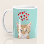 Mackenzie - Orange Tabby Cute Valentines Day Kitten Girly Retro Cat Art cell phone Coffee Mug Gallery Image 3