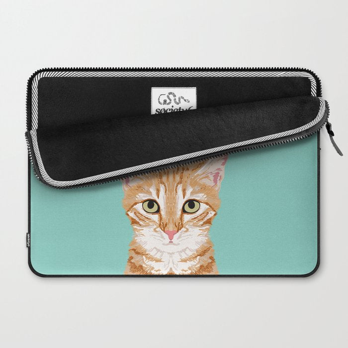 Mackenzie - Orange Tabby Cute Valentines Day Kitten Girly Retro Cat Art cell phone Laptop Sleeve Gallery Image 2