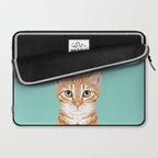Mackenzie - Orange Tabby Cute Valentines Day Kitten Girly Retro Cat Art cell phone Laptop Sleeve Gallery Image 2