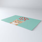 Mackenzie - Orange Tabby Cute Valentines Day Kitten Girly Retro Cat Art cell phone Rug Gallery Image 3