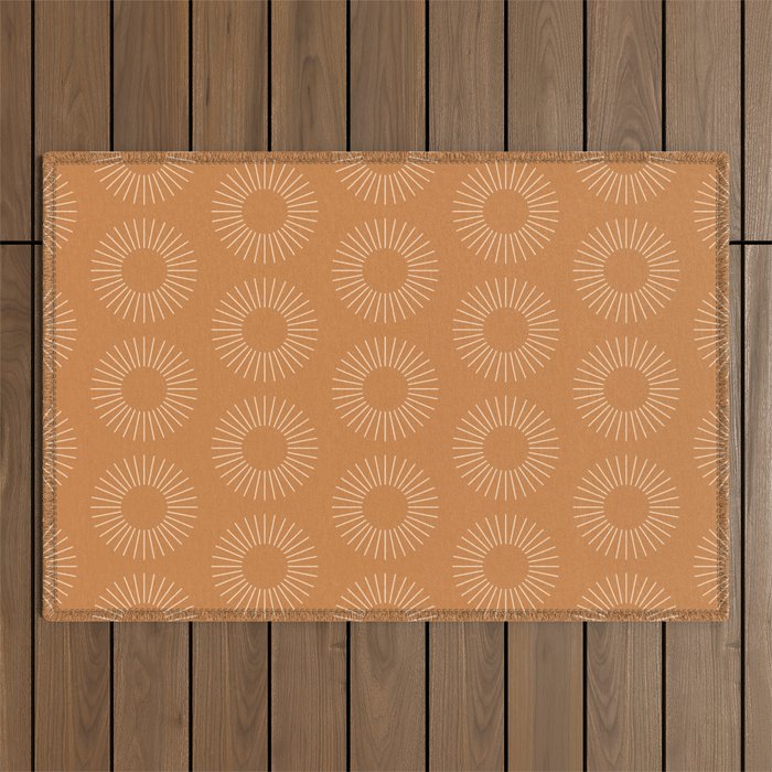 Minimalist Sunray Pattern XIII Outdoor Rug Gallery Image 1